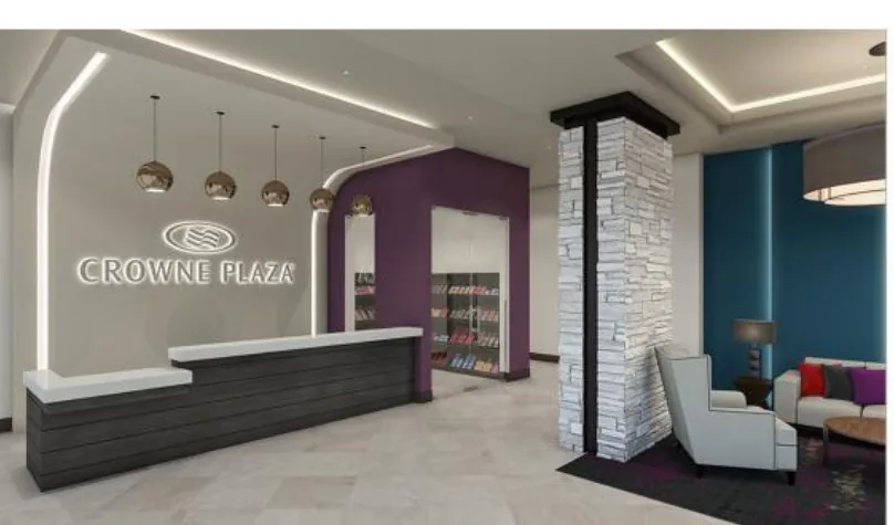 Renovated hotel lobby