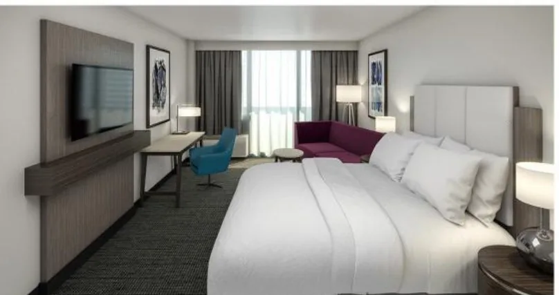 Renovated guest room